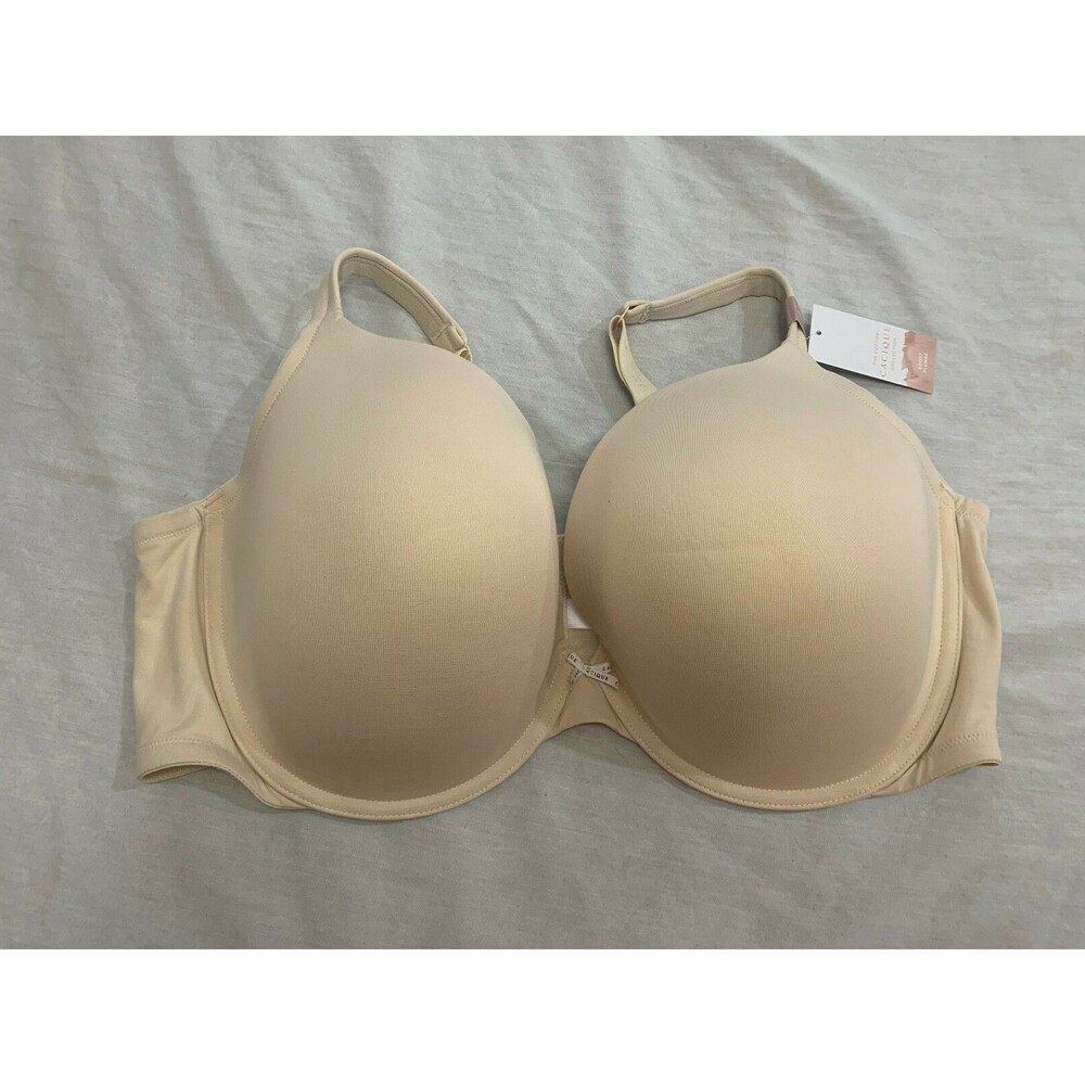 NWT CACIQUE THE COTTON COLLECTION BOOST PLUNGE WOMENS UNDERWIRE BRA SIZE 48DDD